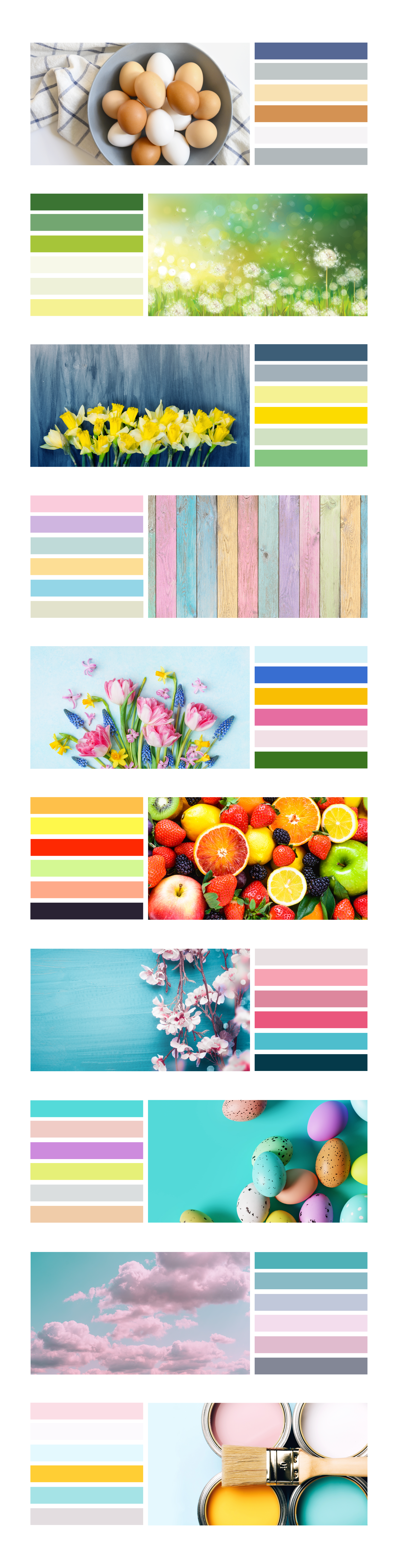 Colour Palettes For Spring
